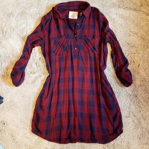 Plaid t-shirt dress
